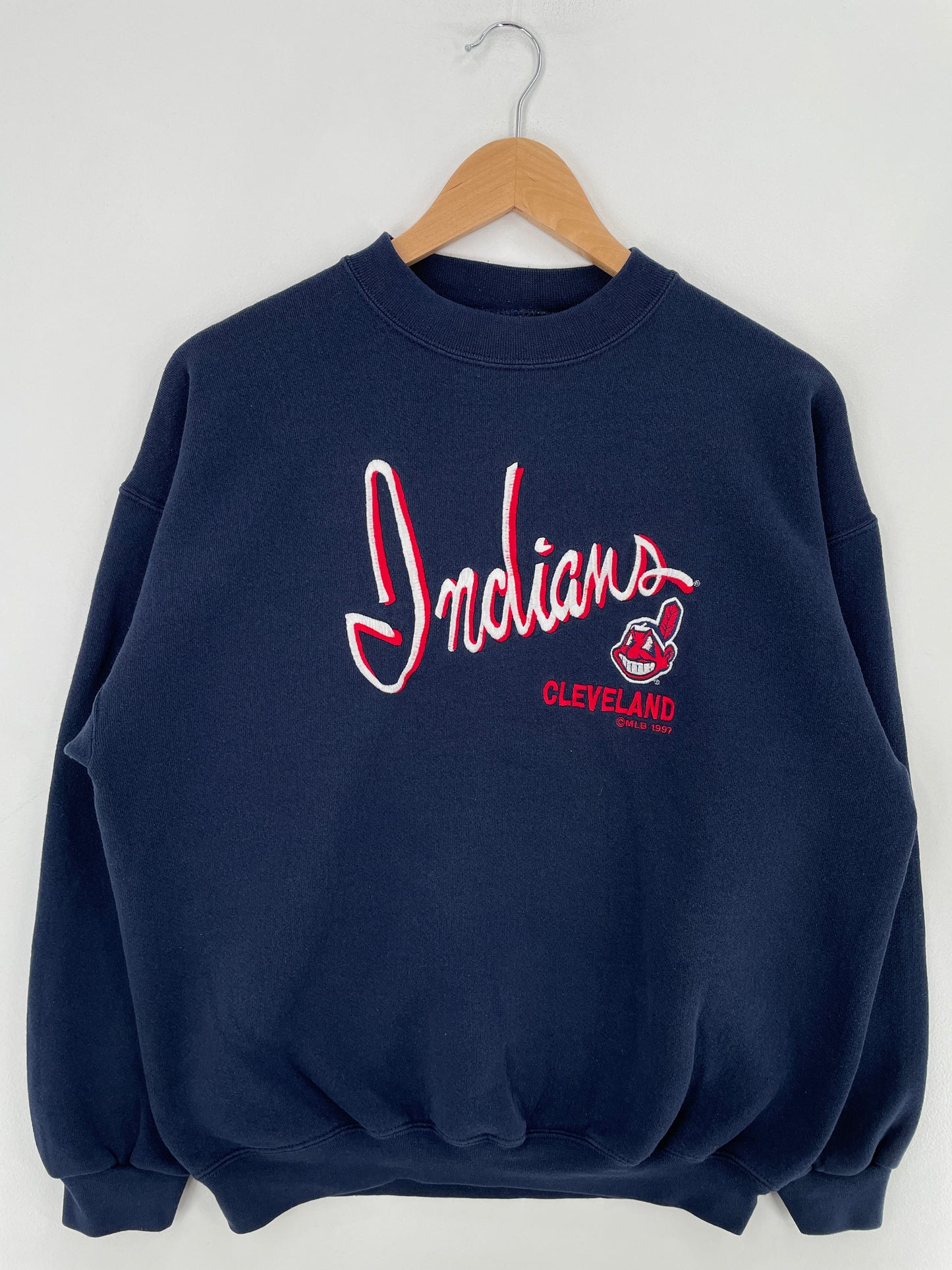 90’s CLEVELAND INDIANS Size L Vintage NFL Sweat-shirt / E3329S