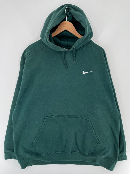 90's NIKE MINI SWOOSH Made in USA Size XL Vintage Hoodie Sweat-shirt / E6554S