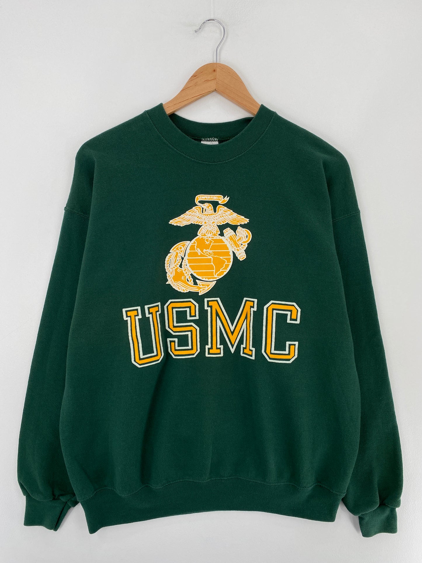 80’s UNITED STATES MARINE CORPS Made in USA Size L Vintage Sweat Shirt / E4852T