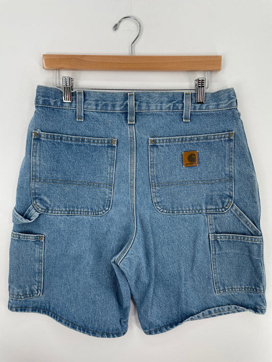 Vintage CARHARTT Size W32xL8 Denim Shorts / A4279