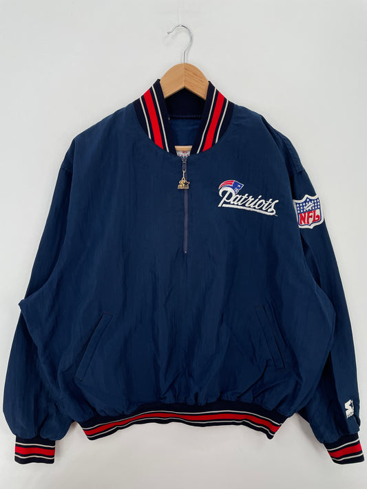 90's STARTER x NEW ENGLAND PATRIOTS Made in USA Size XL Vintage NFL Nylon Jacket / A6837