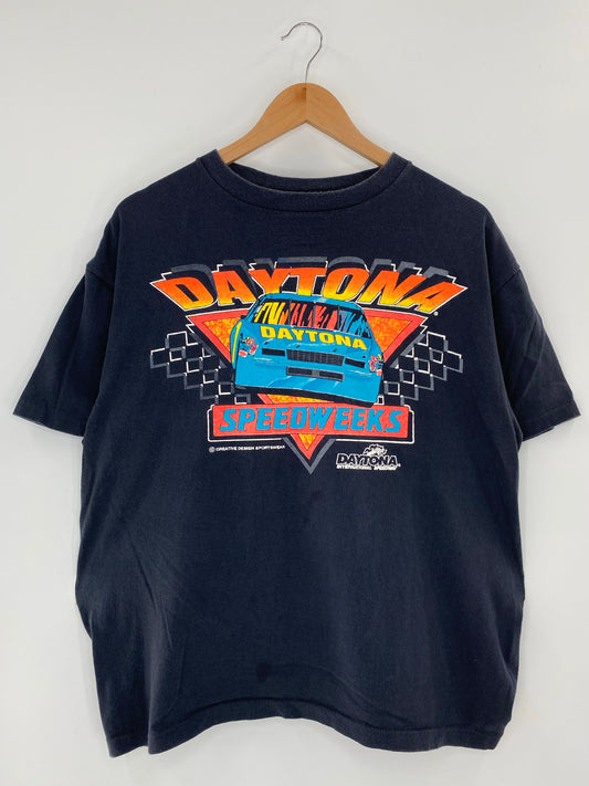 90’s DAYTONA Made in USA Size L Racing-T-Shirt / k5051