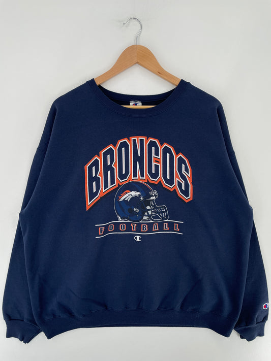 90’s CHAMPION x DENVER BRONCOS Size XL Vintage NFL Sweat-shirt / E5409S