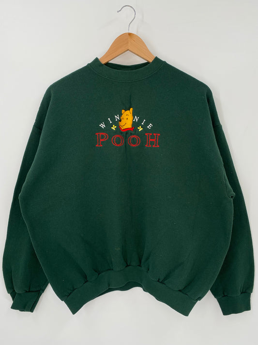 90’s DISNEY POOH Made in USA Size XL Vintage Sweat-shirt / K4134