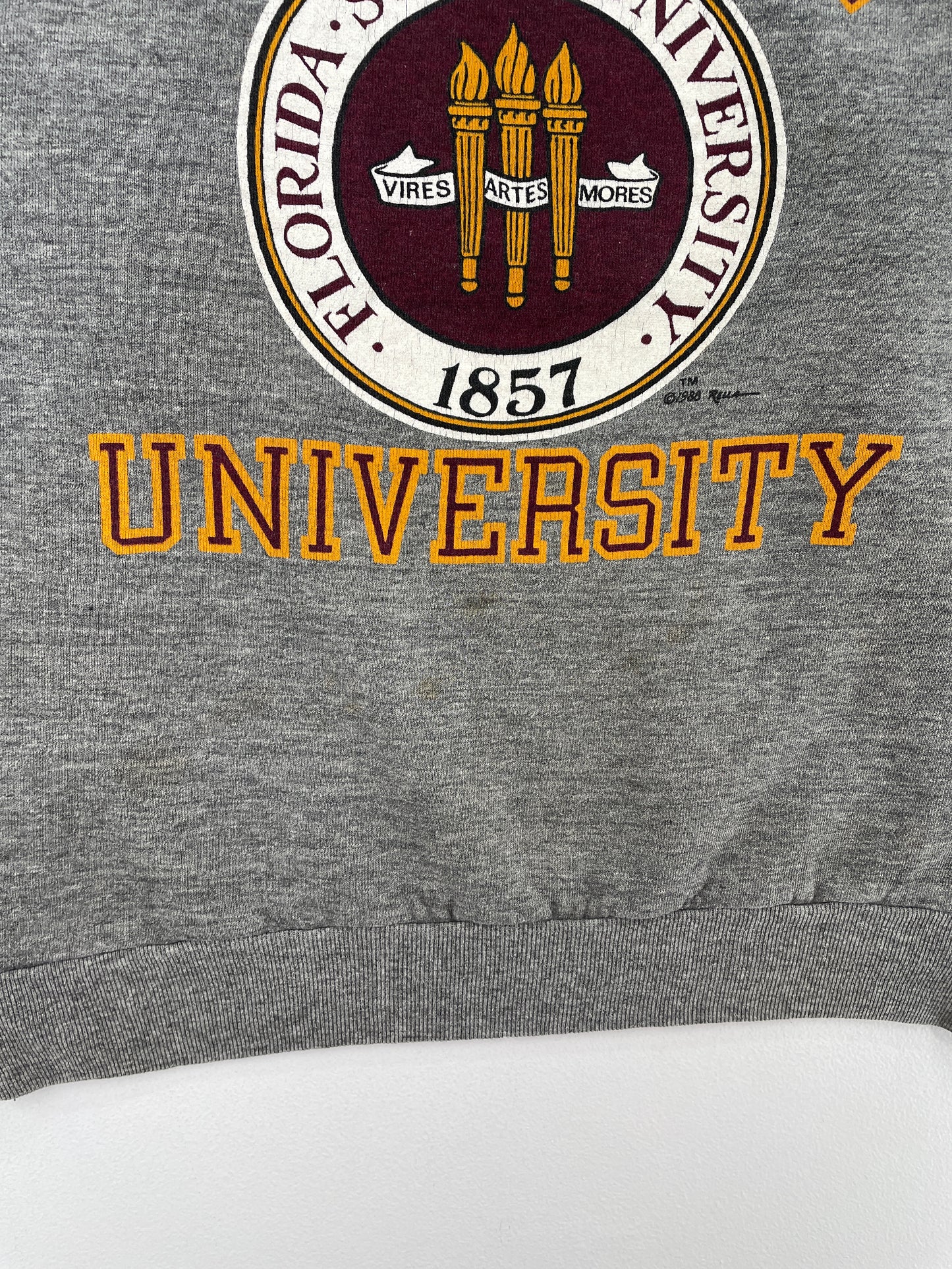 1988 FLORIDA STATE UNIVERSITY Made in USA Size L Vintage College Sweat-Shirt / E5310S