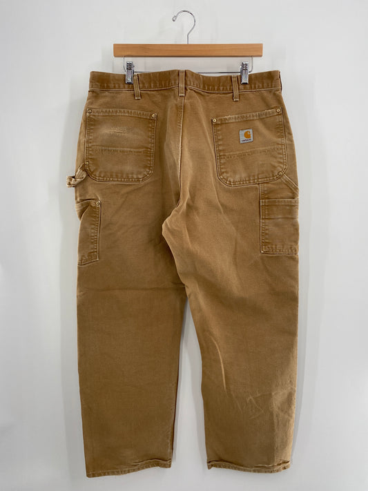 Vintage CARHARTT Made in USA Size W34xL28 Double Knee Duck Pants / A5258