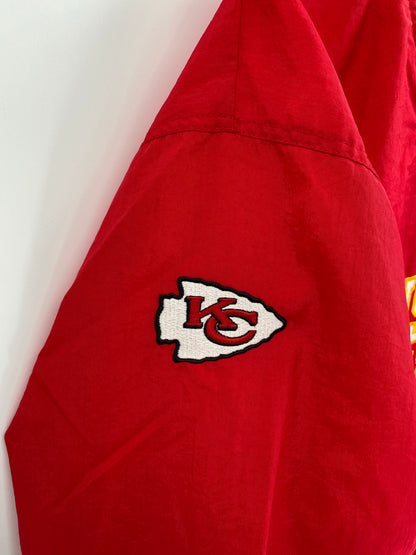 00' KANSAS CITY CHIEFS Size XL Vintage NFL Nylon Jacket / K4969