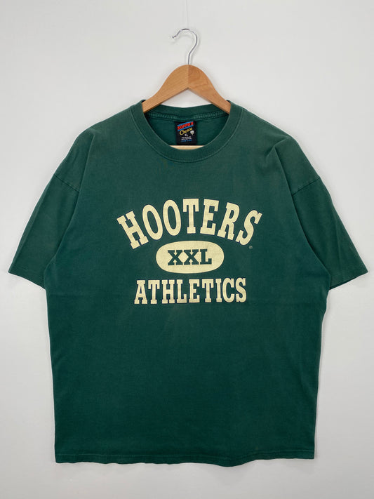 90's HOOTERS ATHLETICS Made in USA Size XL Vintage T-Shirt / A1372