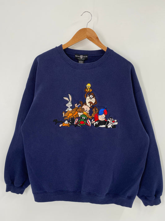 1995 LOONEY TUNES Size L Vintage Sweat-shirt / K4708