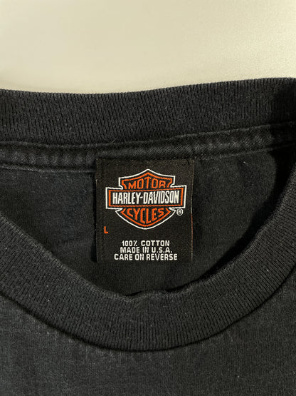 2003 HARLEY DAVIDSON  ARUBA Made in USA Size L Vintage Long Sleeve T-Shirt / A9196