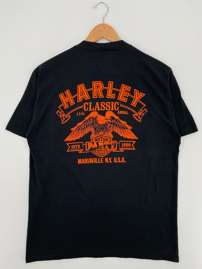 1990 HARLEY DAVIDSON Made in USA Size L T-Shirts / A5480