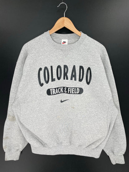 90’s NIKE COLORADO TRACK AND FIELD Made in USA Size M Vintage College Sweat-shirt / A7997