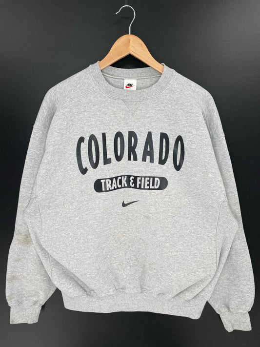 90’s NIKE COLORADO TRACK AND FIELD Made in USA Size M Vintage College Sweat-shirt / A7997