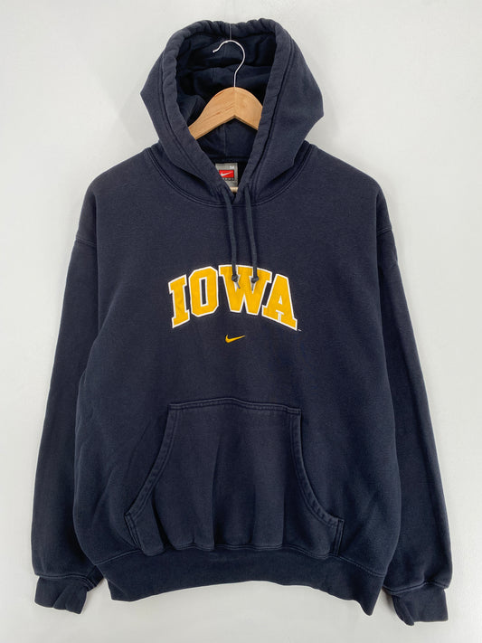 00' NIKE IOWA Size M Vintage College Hoodie Sweat-shirt / A5470