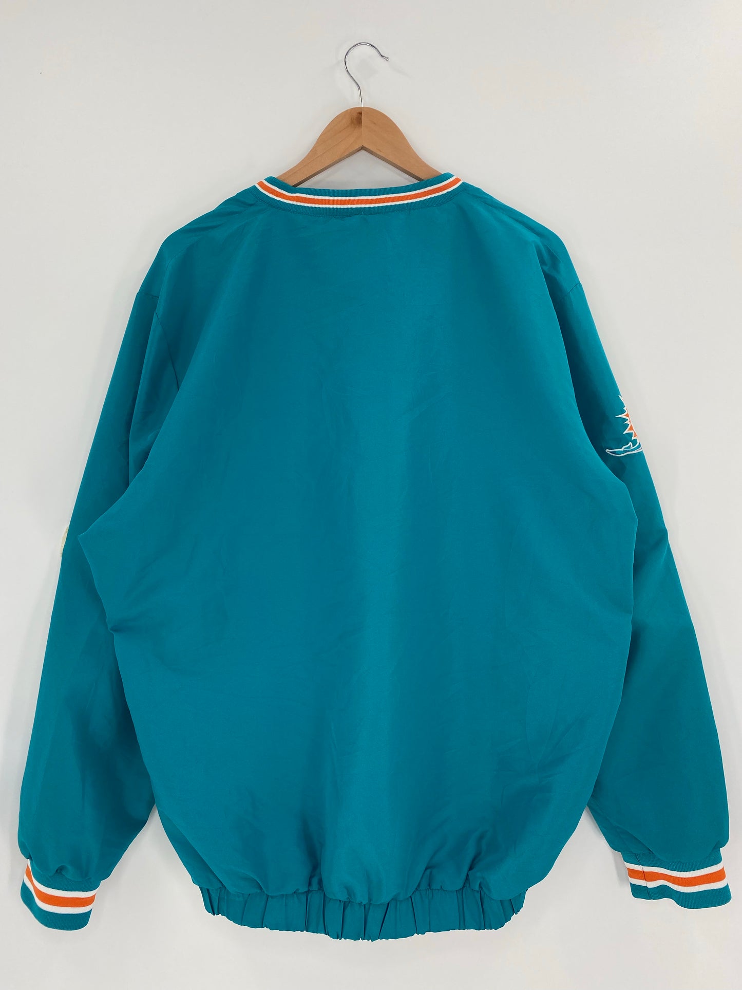 Vintage MIAMI DOLPHINS Size XL NFL Nylon Jacket  / K4721