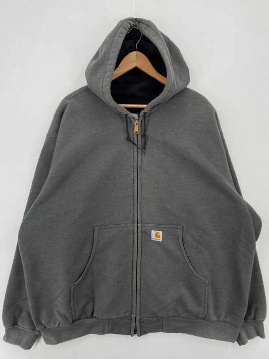 Vintage CARHARTT Size XXL Hoodie Zip-up Sweat-Shirt / A7924