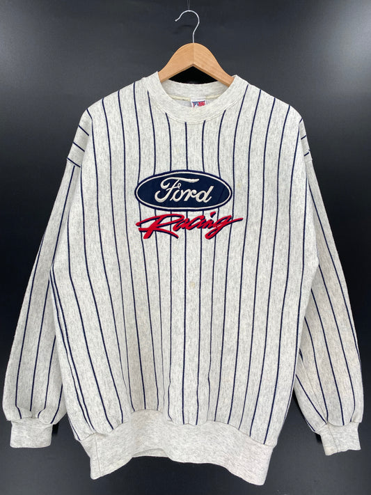 90’s FORD Made in USA Size L Racing Sweat- Shirts / K4907