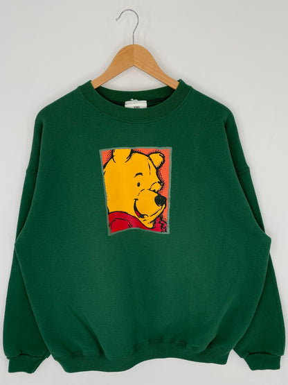 00' DISNEY POOH Size No Tag (Approx. XL) Vintage Sweat-shirt / K8756