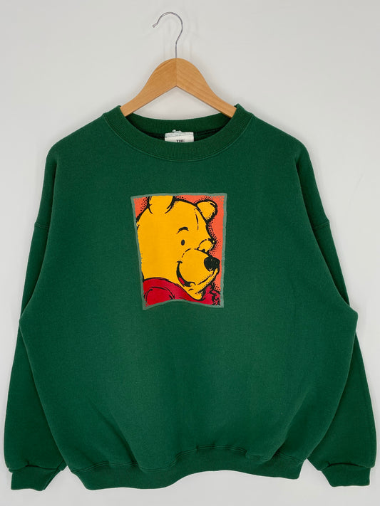 00' DISNEY POOH Size No Tag (Approx. XL) Vintage Sweat-shirt / K8756