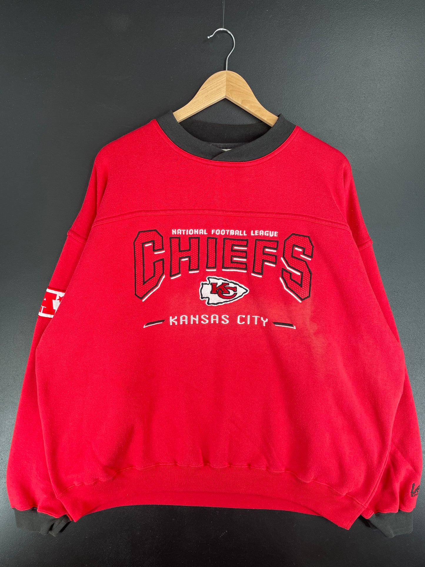 00' KANSAS CITY CHIEFS Size XL Vintage NFL Sweat-shirt / E3238S