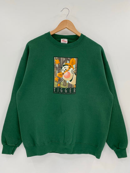 00' DISNEY TIGGER Size L Vintage Sweat-shirt / K6439