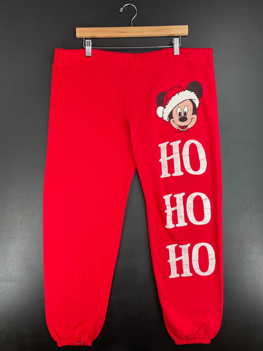 80's DISNEY MICKEY CHRISTMAS Made in USA Size L Vintage Sweat Pant / E919