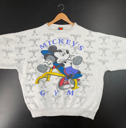 90's DISNEY MICKEY'S GYM Approx. Size L Vintage Sweat-shirt / A7228