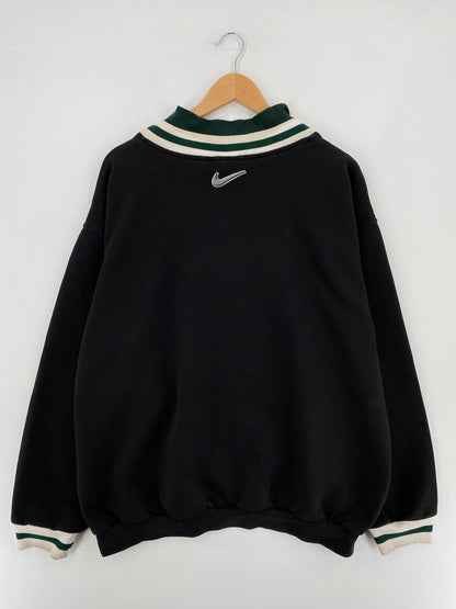 90’s NIKE Size XL Vintage Half Zip Sweat-Shirt / E1049