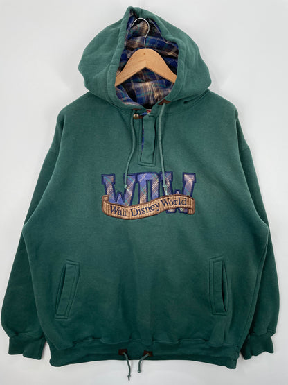 90’s DISNEY MICKEY Size XXL Vintage Hoodie Half zip-up Sweat-Shirt / A1181