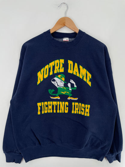 90's NOTRE DAME Size L Vintage College Sweat-Shirt / E5305S