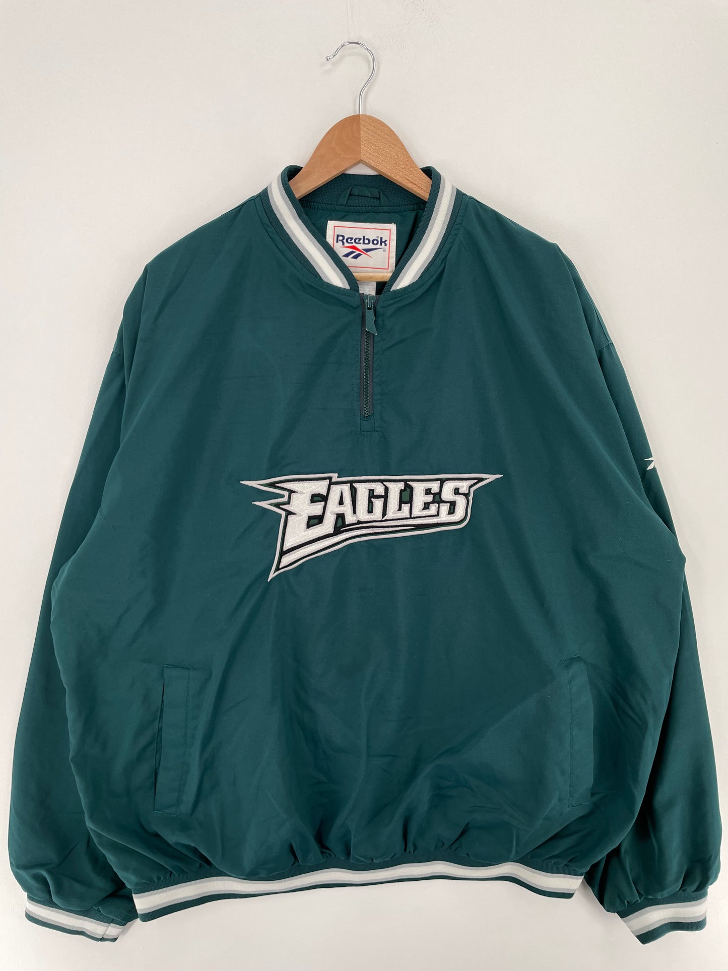 Vintage Reebok x PHILADELPHIA EAGLES Size XL NFL Nylon Jacket / A2531