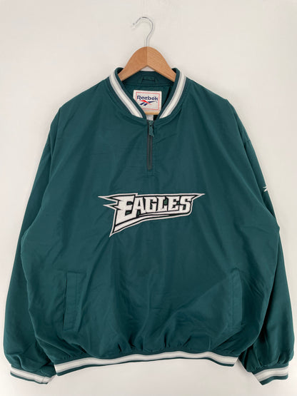 Vintage Reebok x PHILADELPHIA EAGLES Size XL NFL Nylon Jacket / A2531