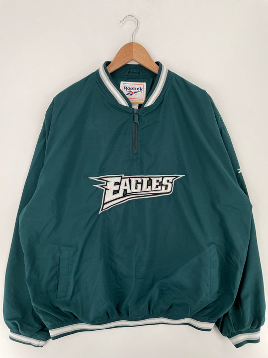 Vintage Reebok x PHILADELPHIA EAGLES Size XL NFL Nylon Jacket / A2531