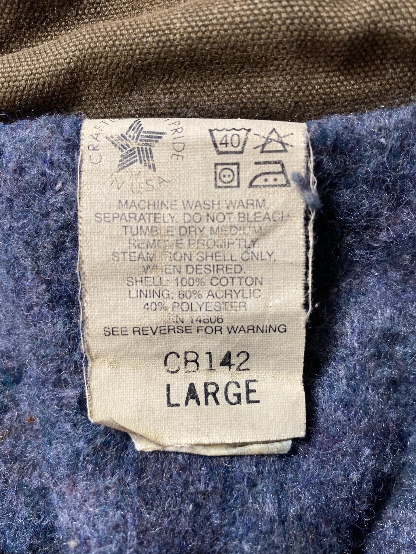 90's CARHARTT Made in USA Size L Vintage Duck Jacket / E2230J