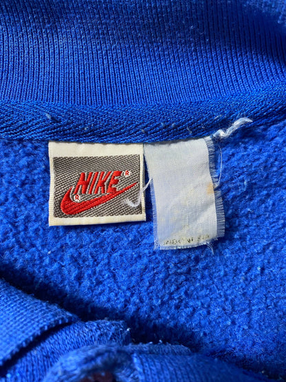 90’s NIKE Silver Tag Size No Tag (Approx.XL-XXL) Vintage Button Down Sweat-shirt / A9885