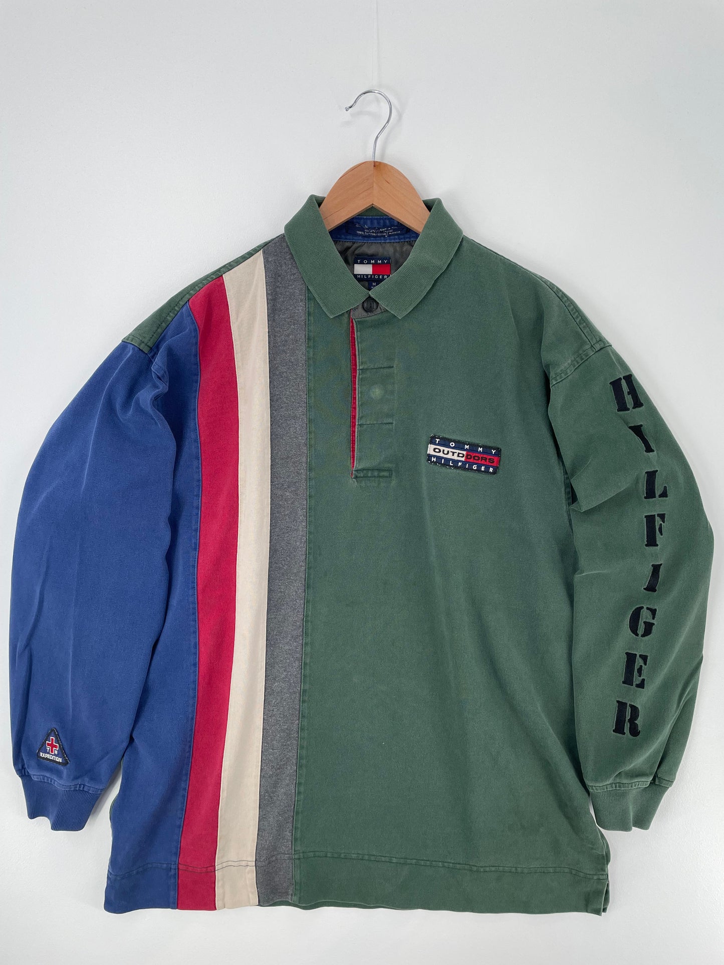90's TOMMY HILFIGER Size M Vintage Rugby-Shirt / E845