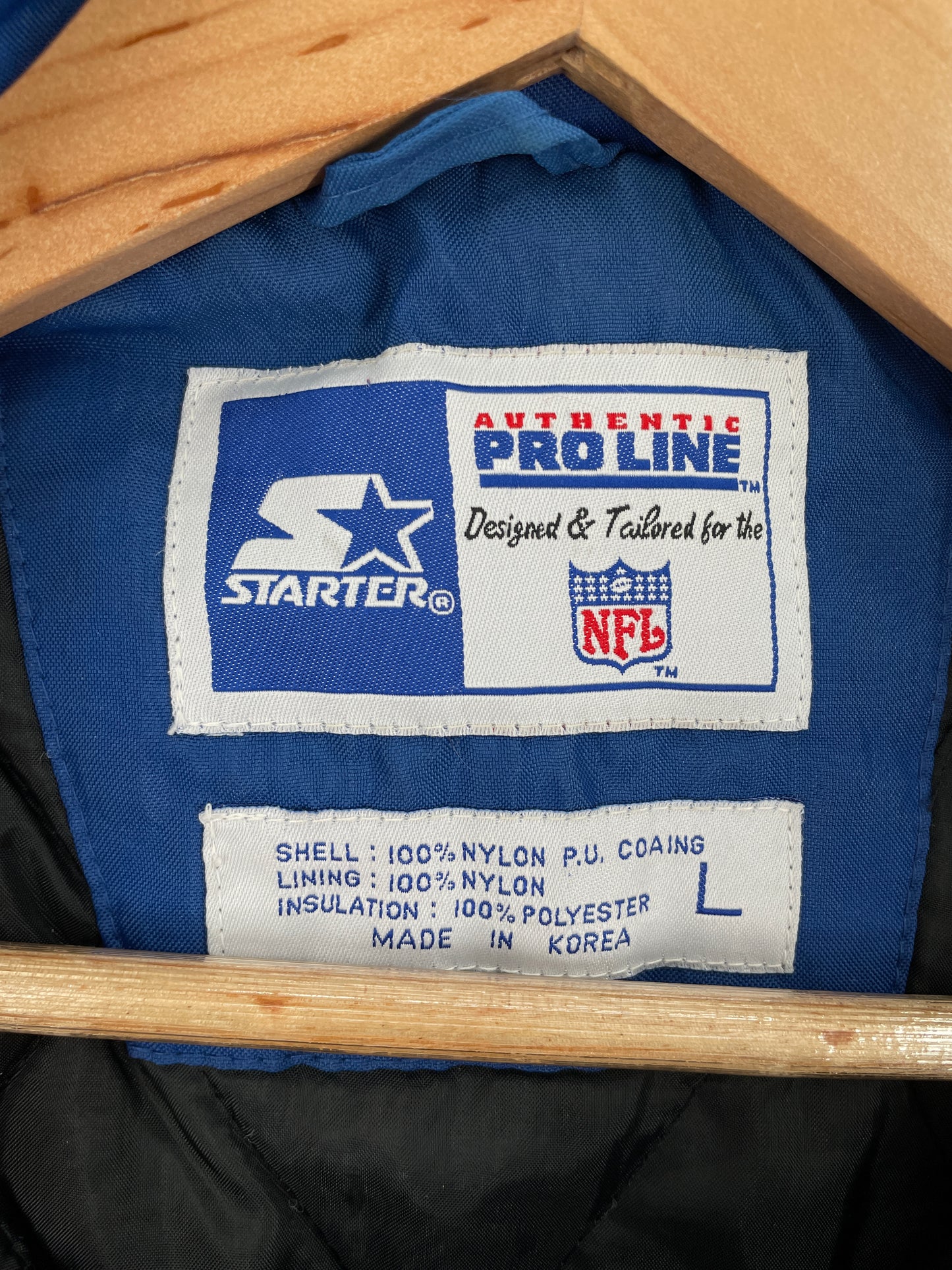 90’s STARTER x NEW YORK GIANTS Size L NFL Padded Nylon Jacket / A8279