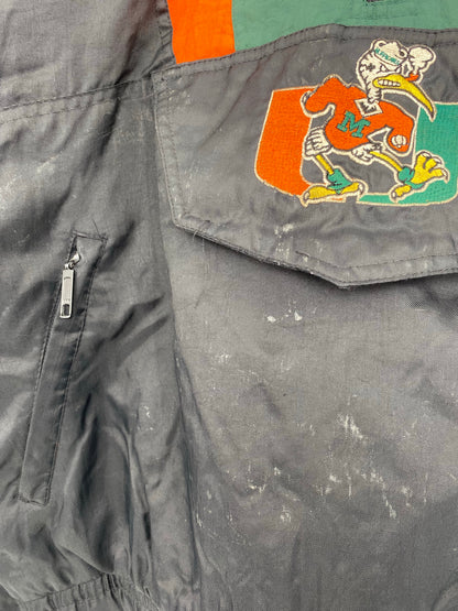 Vintage STARTER x MIAMI HURRICANES Size L Nylon Padded Jacket  / K8335