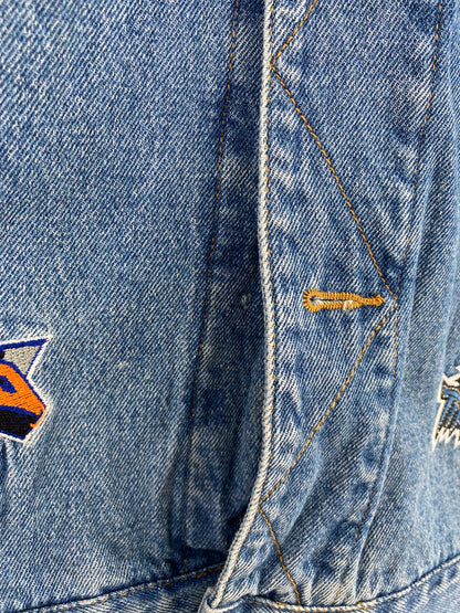 2003 NBA TEAM LOGOS Size XXXL Vintage Denim Jacket / A5771