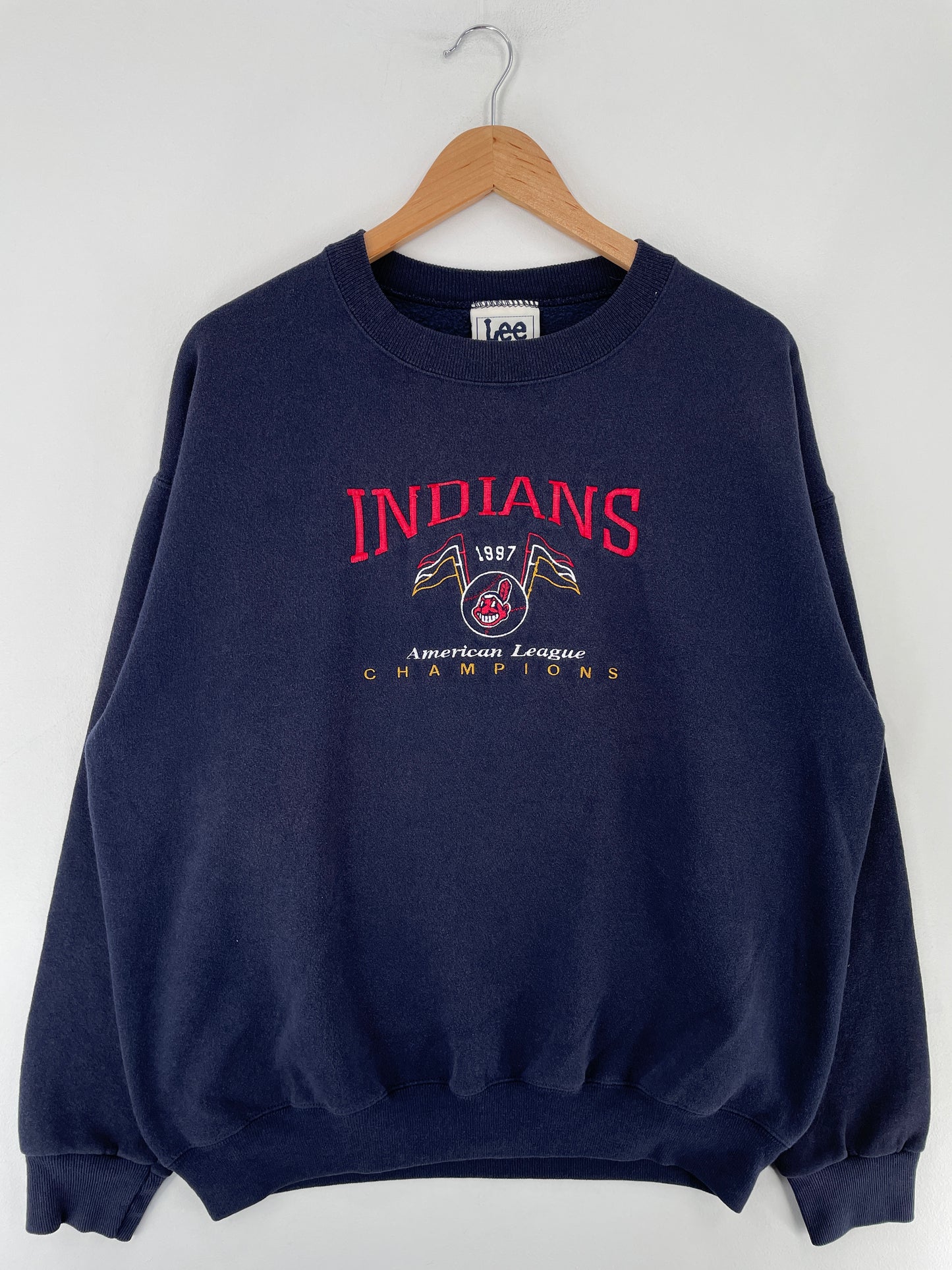 90's CLEVELAND INDIANS Made in USA Size L Vintage MLB Sweat-Shirt / E6060S