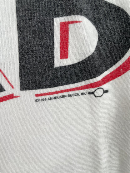 1995 BUDWEISER Made in USA Size Approx.M Vintage T-Shirt / E3268T