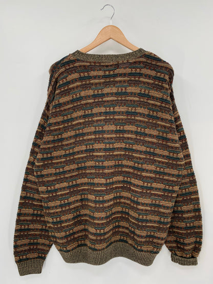 Vintage 3D COOGI-Style Made in USA Size XXL Knit Sweater / A7396
