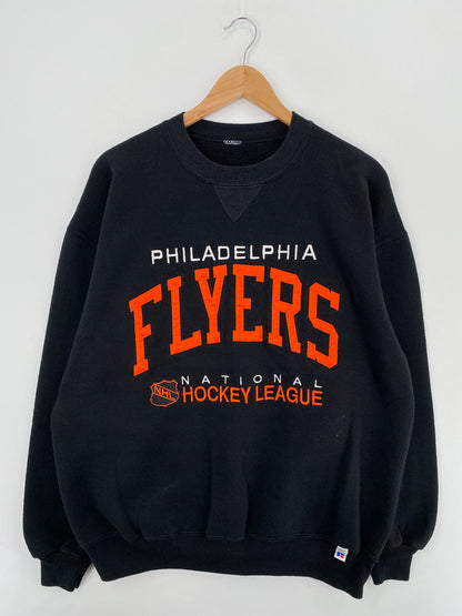 90’s PHILADELPHIA FLYERS Made in USA Size No tag (Approx.XL) NHL Sweat-Shirt/ A5560