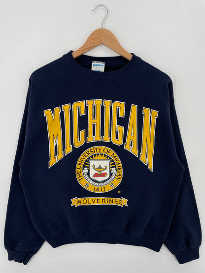 90's MICHIGAN Made in USA Size L Vintage College Sweat-Shirt / A7129