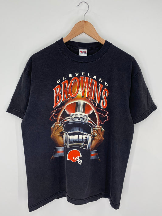 Vintage CLEVELAND BROWNS Size L NFL T-shirt / K9379