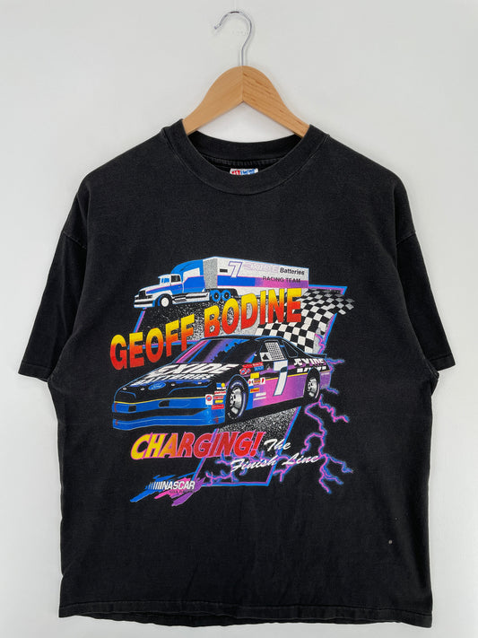 00' NASCAR x GEOFF BODINE Size XL Vintage Racing T-Shirt / E6426T