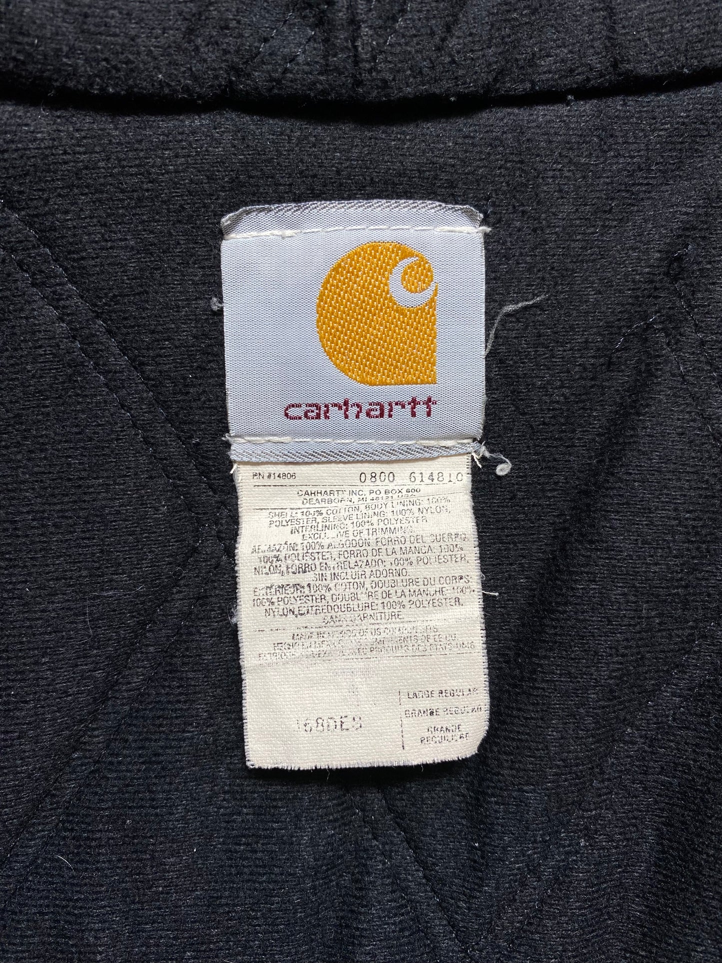 Vintage CARHARTT Size L Zip-up Hoodie Sweat-shirt Jacket / K8106