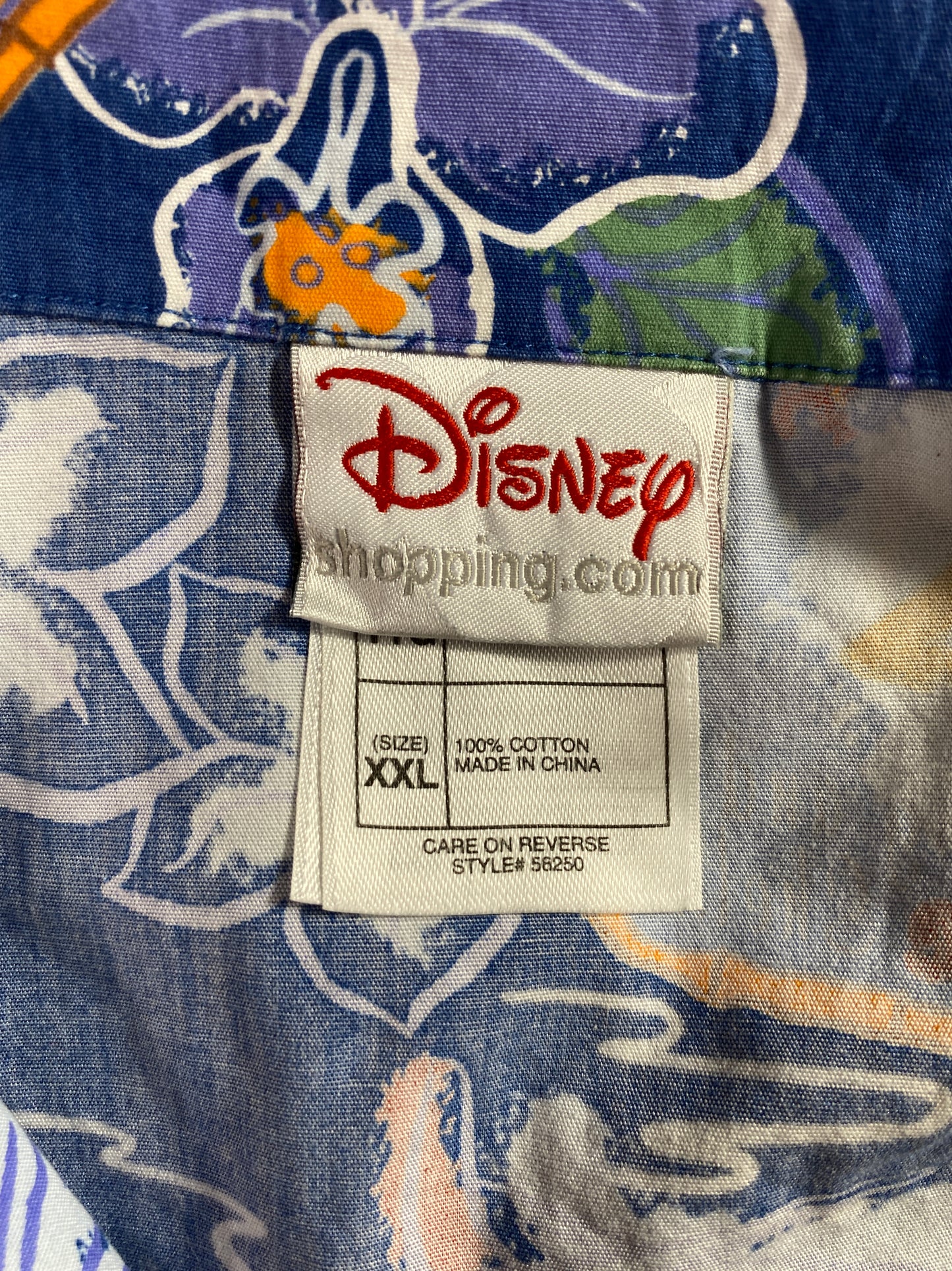 00' DISNEY ALOHA Size XXL Vintage Button Down Short Sleeve Shirt / A4310
