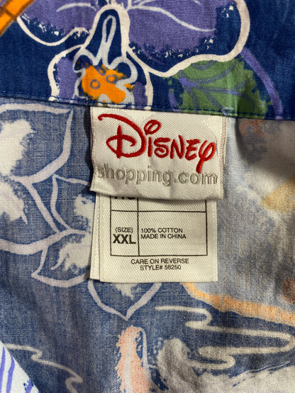 00' DISNEY ALOHA Size XXL Vintage Button Down Short Sleeve Shirt / A4310