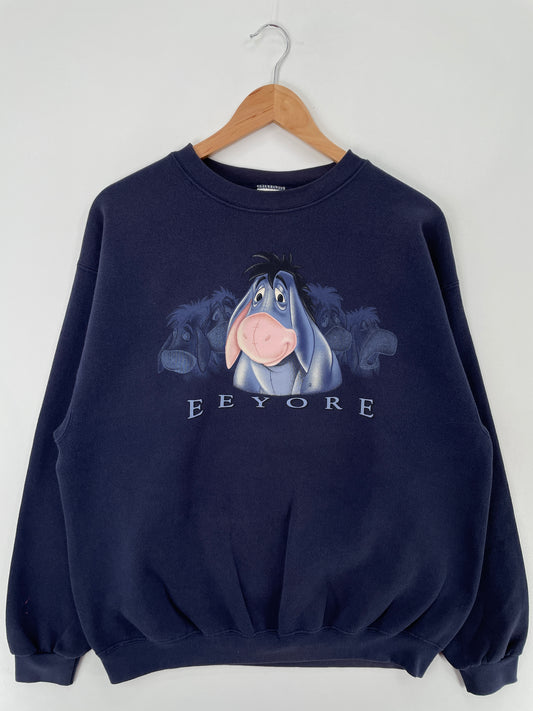 00' DISNEY EEYORE Made in USA Size L Vintage Sweat-shirt / E148